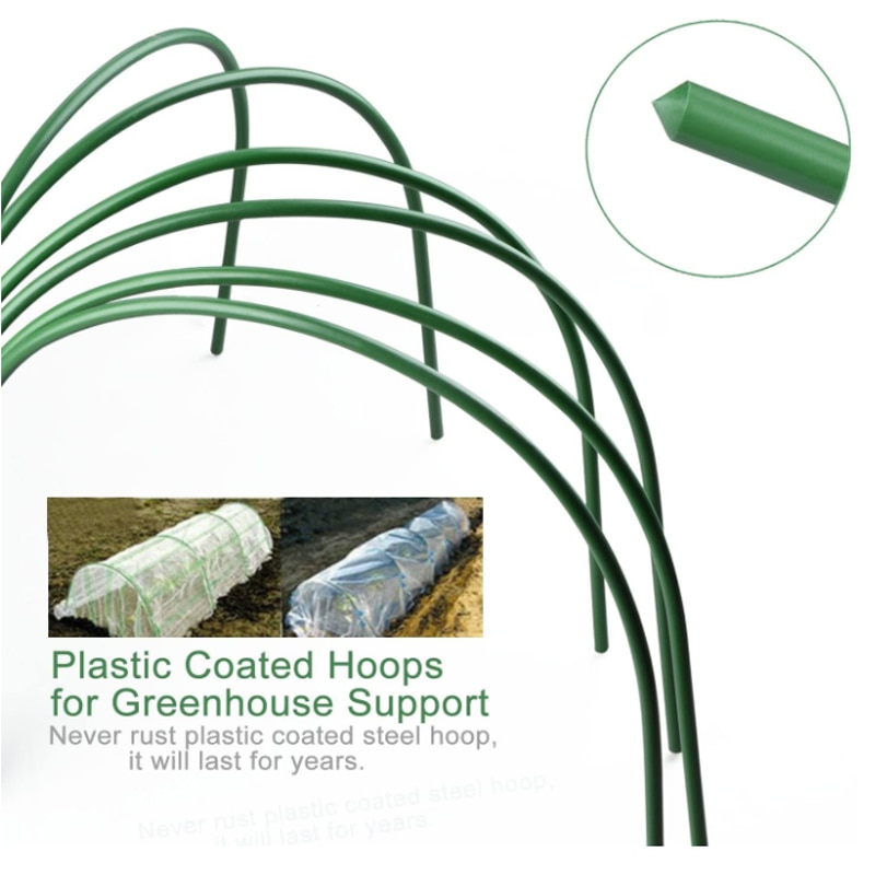 Set of 6 Greenhouse Plant Support Hoops